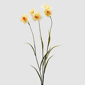Декоративная ветка-цветок НАРЦИСС МАХРОВЫЙ, светло-оранжевый, 80 см