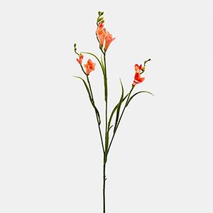 Декоративная ветка-цветок ФРЕЗИЯ КОРАЛЛОВАЯ, 65 см
