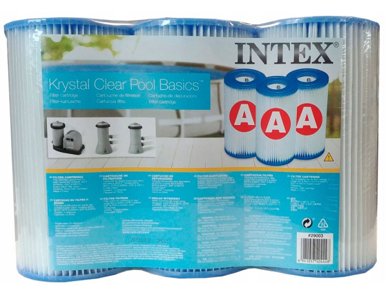 Набор сменных картриджей (A) 3 шт. для фильтр-насосов Intex