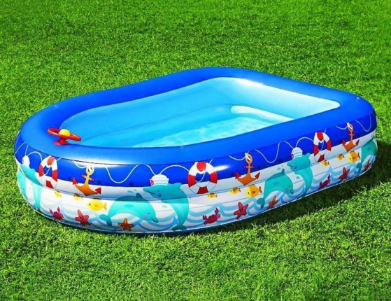 Надувной бассейн с навесом Капитан, 213x155x132 см, от 3 лет, BestWay