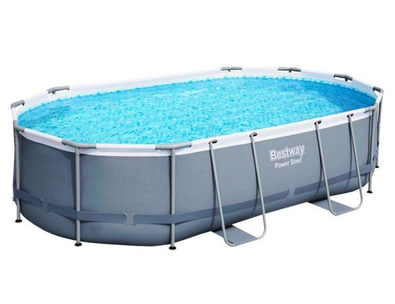 Каркасный бассейн овальный Power Steel + фильтр-насос + аксессуары, 488х305х107 см, BestWay