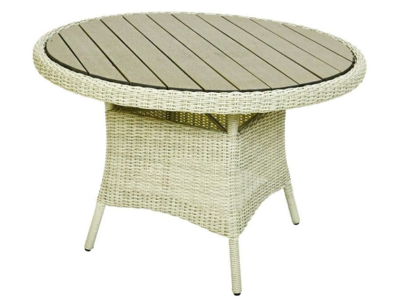 Садовая мебель из искусственного ротанга БЕРКШИР (4 кресла и столик), серо-оливковая