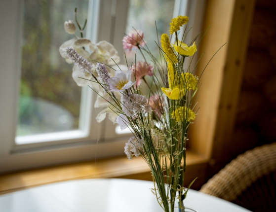 Декоративная ветка БУКЕТИК РАДОСТИ, искусственные полевые цветы, полиэстер, жёлтая, 60 см