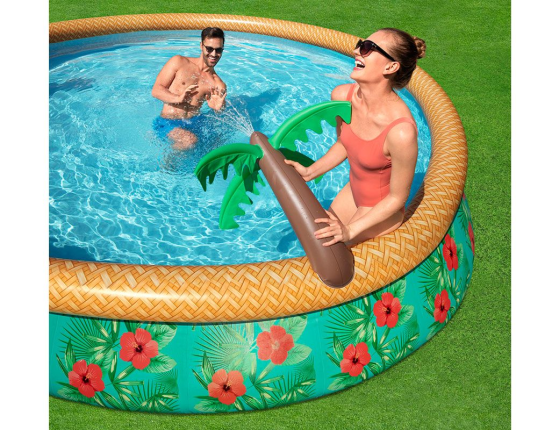 Бассейн BestWay Fast Set Paradise Palms Pool, 457 х 84 см + фильтр-насос