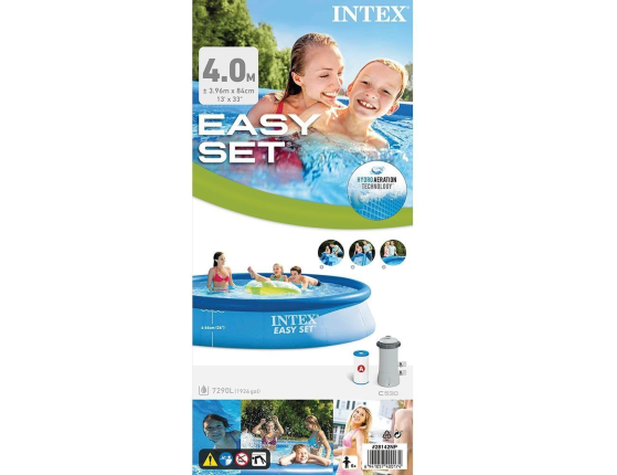 Надувной бассейн INTEX Easy Set Pool, 396 х 84 см + фильтр-насос