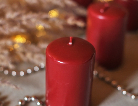 Набор ароматических свечей-столбиков КОРИЦА, 5х8 см (упаковка 4 шт.)