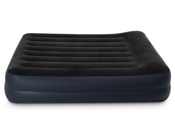 Надувная кровать Intex Pillow Rest Raised Bed (Queen), 152х203х42 см, с подголовником и встроенным насосом 220V