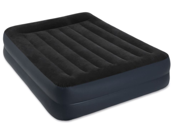 Надувная кровать Intex Pillow Rest Raised Bed (Queen), 152х203х42 см, с подголовником и встроенным насосом 220V