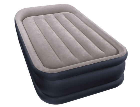 Надувная кровать Intex Deluxe Pillow Rest Raised Bed (Twin), 99х191х42 см, с подголовником и встроенным насосом 220V