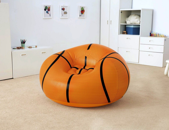 Детское надувное кресло Баскетбольный мяч 114x112x66 см, BestWay