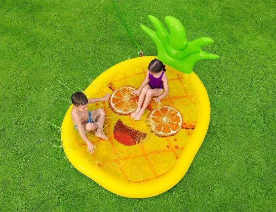 Детский бассейн с фонтанчиком Солнечный ананас, 196х165 см, от 2 лет, BestWay