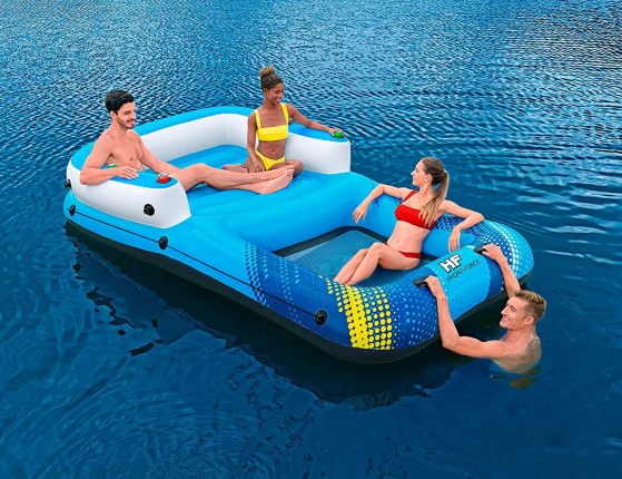 Надувной плот-остров Summer Oasis для отдыха на воде, 305х186х58 см, BestWay