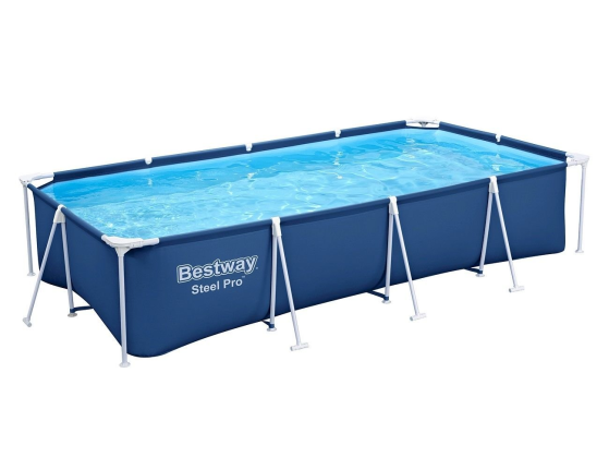 Каркасный прямоугольный бассейн Bestway Steel Pro, 400х211x81 см + фильтр-насос