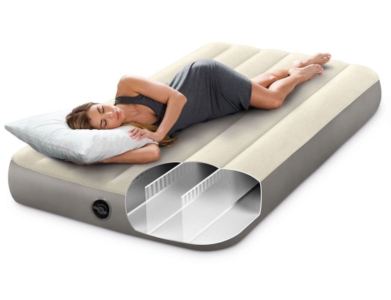 Односпальный надувной матрас Intex Deluxe Single-High Airbed (Twin), 99х191х25 см
