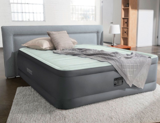 Двуспальная кровать Intex Premaire Elevated Airbed (Queen), 152х203х46 см, со встроенным насосом 220V