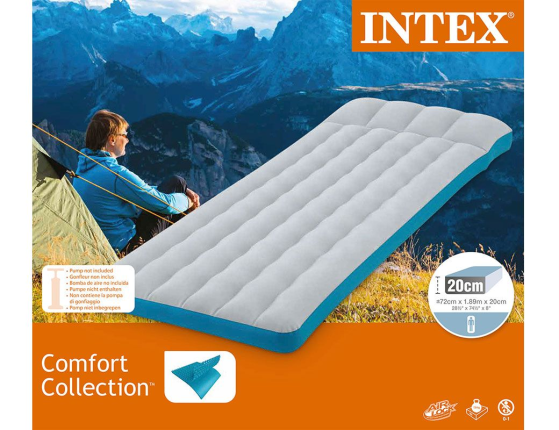 Надувной туристический матрас Intex Кемпинг (Camping mat), односпальный, 189х72х20 см