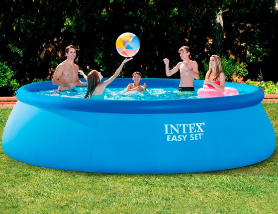 Надувной бассейн INTEX Easy Set Pool, 457х107 см + фильтр-насос + аксессуары