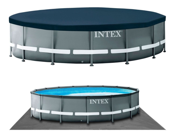 Каркасный бассейн Intex Ultra XTR Frame Pool, 488х122см + фильтр-насос (песочный) + аксессуары