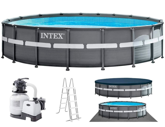 Бассейн каркасный Intex Ultra XTR Frame Pool, 549х132см + песочный фильтр-насос + аксессуары