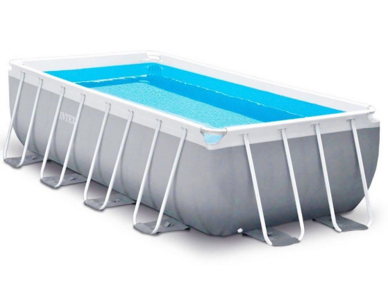 Каркасный бассейн Intex Rectangular Prism Frame Pool, 488х244х107 см + фильтр-насос + аксессуары