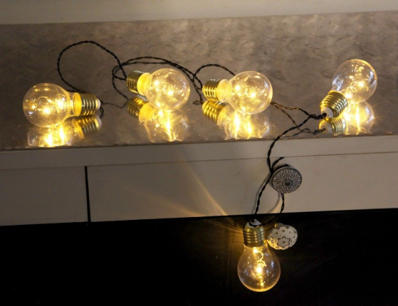 Электрогирлянда GLOW, 5 тёплых жёлтых ламп, 1 м, таймер, батарейки, уличная, Star Trading
