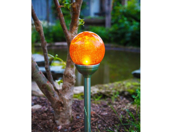 Садовый светильник ROMA, янтарная LED-лампа, солнечная батарея, 45х12 см, Star Traiding