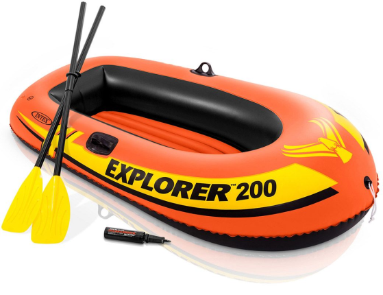 Надувная лодка Intex Explorer-200 (Set), 185х94х41 см