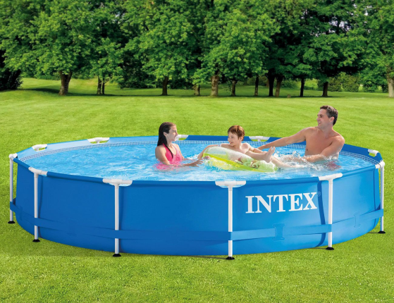 Каркасный бассейн Intex Metal Frame Pool, 366х76 см + фильтр-насос