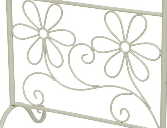 Напольная этажерка для цветов и растений СЕСИЛЬ, металл, белая, 30x50x71 см