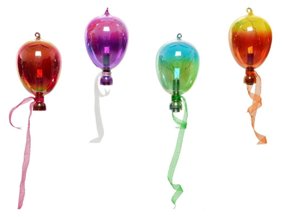 Декоративный светильник подвесной ВОЗДУШНЫЙ ШАРИК, 10 тёплых белых микро LED-огней, 12x12x21 см, таймер, батарейки, разные цвета