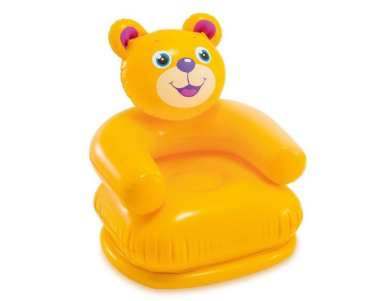 Детское надувное кресло Intex Happy Animal Chair Медвежонок, 65х64х79 см, 3-8 лет