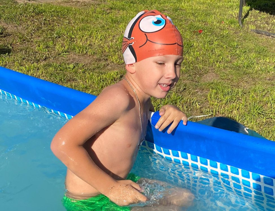 Шапочка для купания Little Buddy для детей оранжевая, BestWay