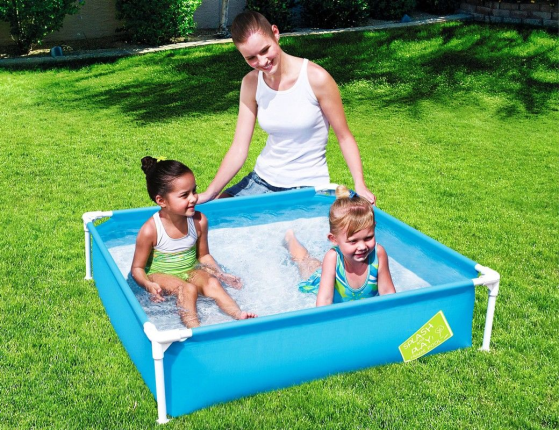 Каркасный бассейн голубой, 122х122х30 см, от 2 лет, BestWay