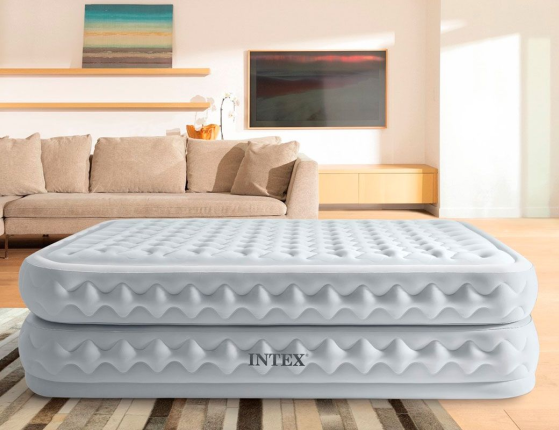 Надувная кровать Intex Supreme Air-Flow Bed (Queen), 152х203х51см со встроенным насосом 220V