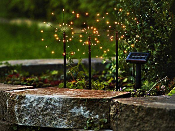 Комплект садовых светильников на солнечной батарее ВЕЧЕРНИЕ ОДУВАНИЧИКИ, 90 тёплых белых микро LED-огней, 40-100 см, Star Trading