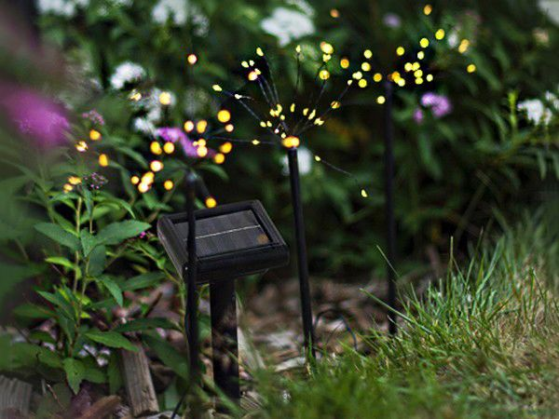 Комплект садовых светильников на солнечной батарее ВЕЧЕРНИЕ ОДУВАНИЧИКИ, 90 тёплых белых микро LED-огней, 40-100 см, Star Trading