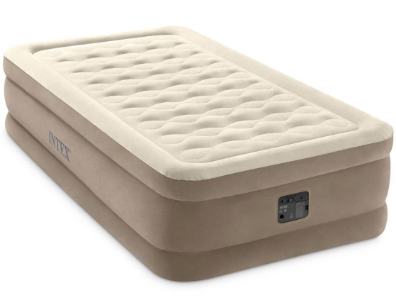 Надувная кровать Intex Ultra Plush Bed (Twin), 99х191х46 см, со встроенным насосом 220V