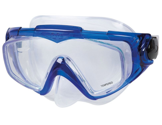 Маска для плавания Silicone Aqua Pro Mask синяя, от 14 лет