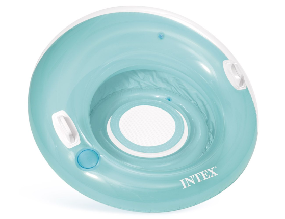 Надувной круг Sit'n Lounge INTEX с ручками, голубой, 119 см