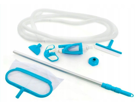 Комплект для чистки бассейнов Deluxe Pool Maintenance Kit (сачок, щетка-вакуумный пылесос, фильтрующая колба) Intex