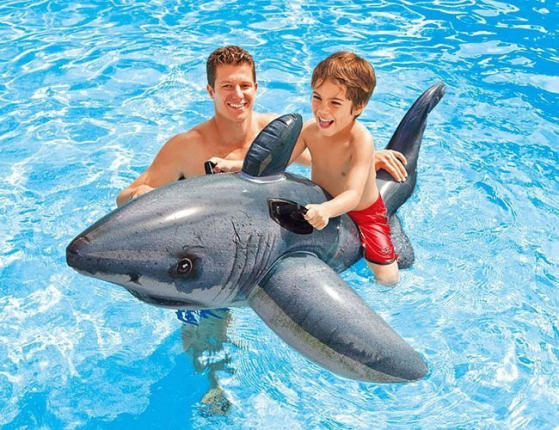 Надувная игрушка INTEX Белая Акула (большая), 173х107 см