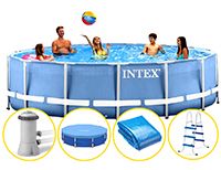 

Бассейн каркасный Intex Prism Frame Pool, 457 х 107 см + фильтр-насос + аксессуары 28734