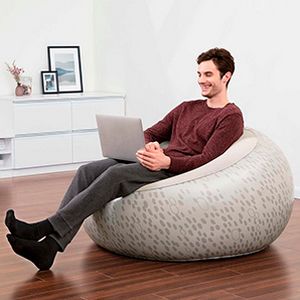 Надувное кресло Inflate-A-Chair бежевое, 112х112х66 см, BestWay