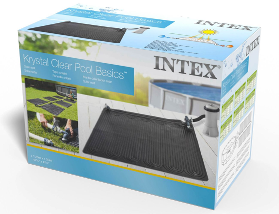 Солнечный коврик-водонагреватель для бассейна, 120х120 см, Intex
