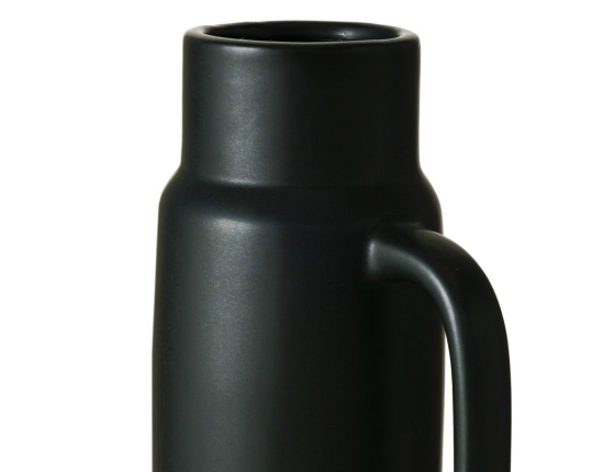 Керамическая ваза ПАМЕЛА, чёрная, 21 см