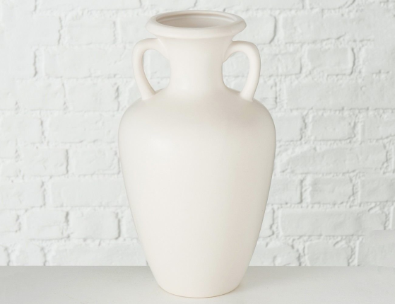 Керамическая ваза-кувшин КИПРУС, белая, 31 см