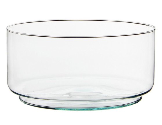 Стеклянная ваза-чаша ТИГО, прозрачная, 13х26 см