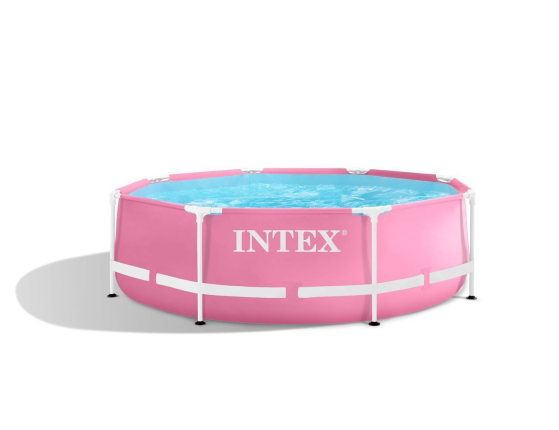 Бассейн  каркасный Intex Metal Frame Pool розовый, 244х76см