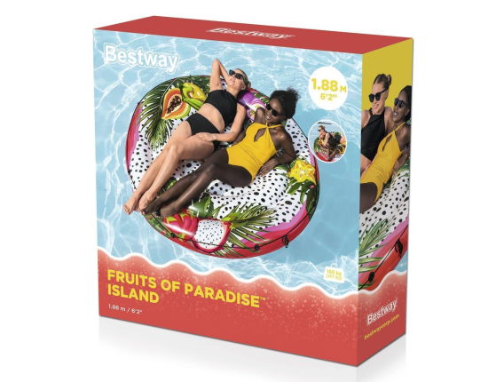 Надувной матрас-остров Райские фрукты, 188 см, BestWay