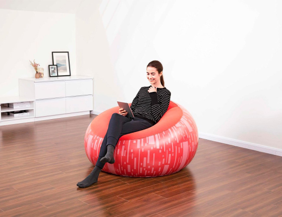 Надувное кресло Inflate-A-Chair красное, 112х112х66 см, BestWay